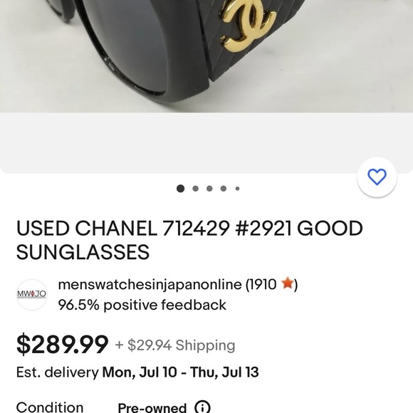 Tortoise frames with the Chanel gold hardware stamped 712429 Paris - Picture 8 of 8